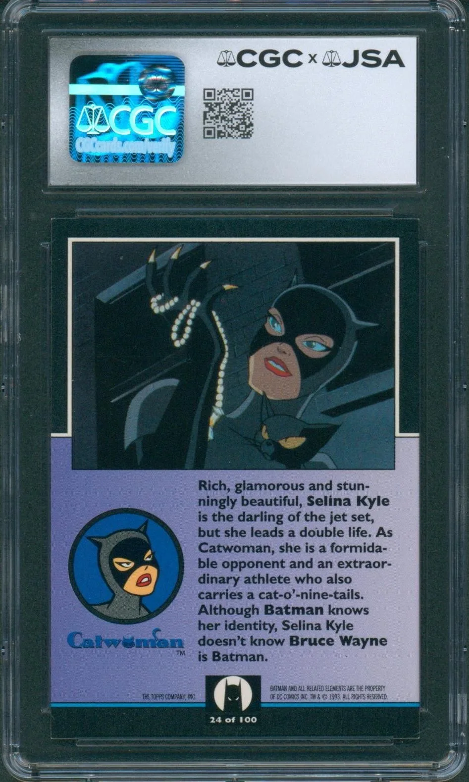 Adrienne Barbeau — Adrienne Barbeau Signed Card Batman Animated Series Catwoman Auto CGC x JSA SLAB, изображение 2