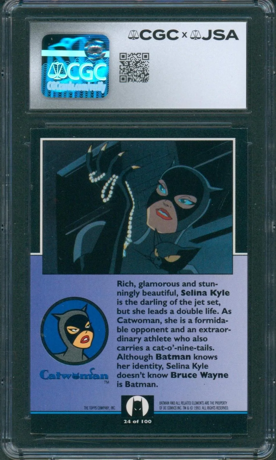 Adrienne Barbeau — Adrienne Barbeau Signed Card Batman Animated Series Catwoman Auto CGC x JSA SLAB, изображение 2