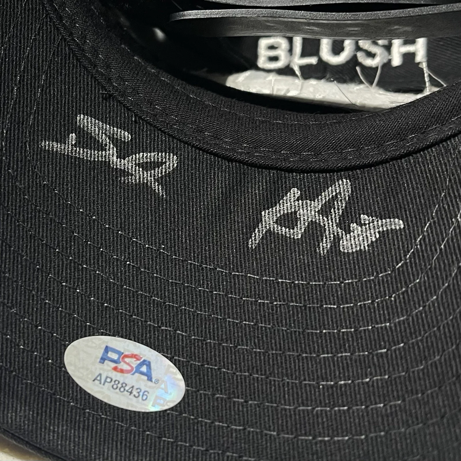 DOMINIC FIKE & KEVIN ABSTRACT SIGNED BLUSH HAT GEEZER AUTOGRAPH PSA COA, image 3