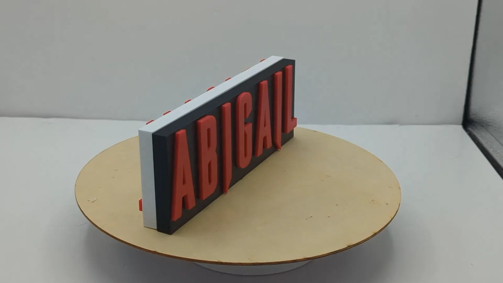 Abigail - 3D printed logo for desk or wall mount., image 2