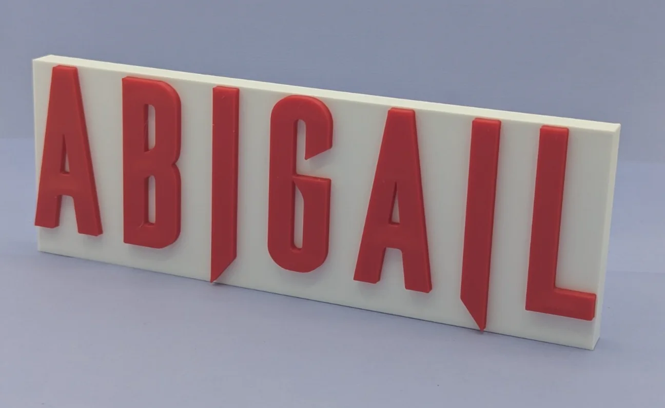 Abigail - 3D printed logo for desk or wall mount., image 4