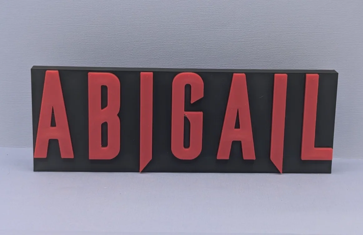Abigail - 3D printed logo for desk or wall mount., image 5
