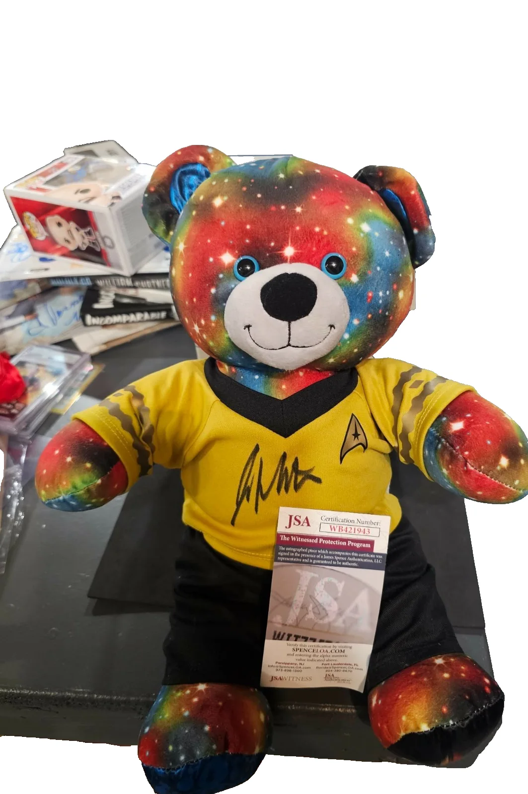 Autographed/Signed William Shatner Star Trek 1of 1 BUILD A BEAR JSA COA LIMITED, image 2