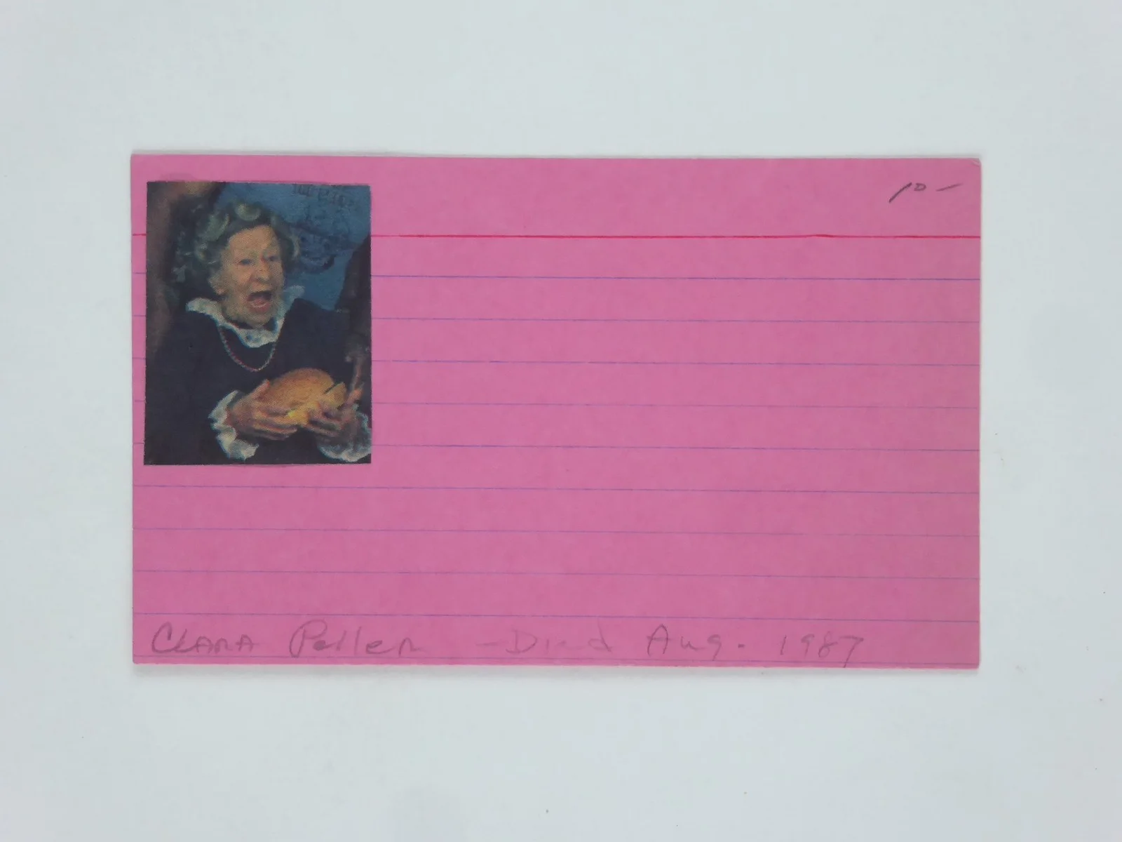Clara Peller — Clara Peller Hand Signed Autographed 3x5 Index Card Wendy's Where's The Beef, image 2