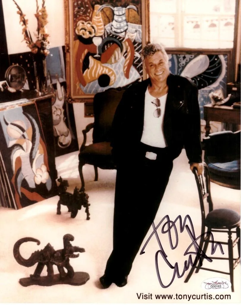 TONY CURTIS — TONY CURTIS Signed 8x10 Photo Some Like It Hot Movie JSA G00163