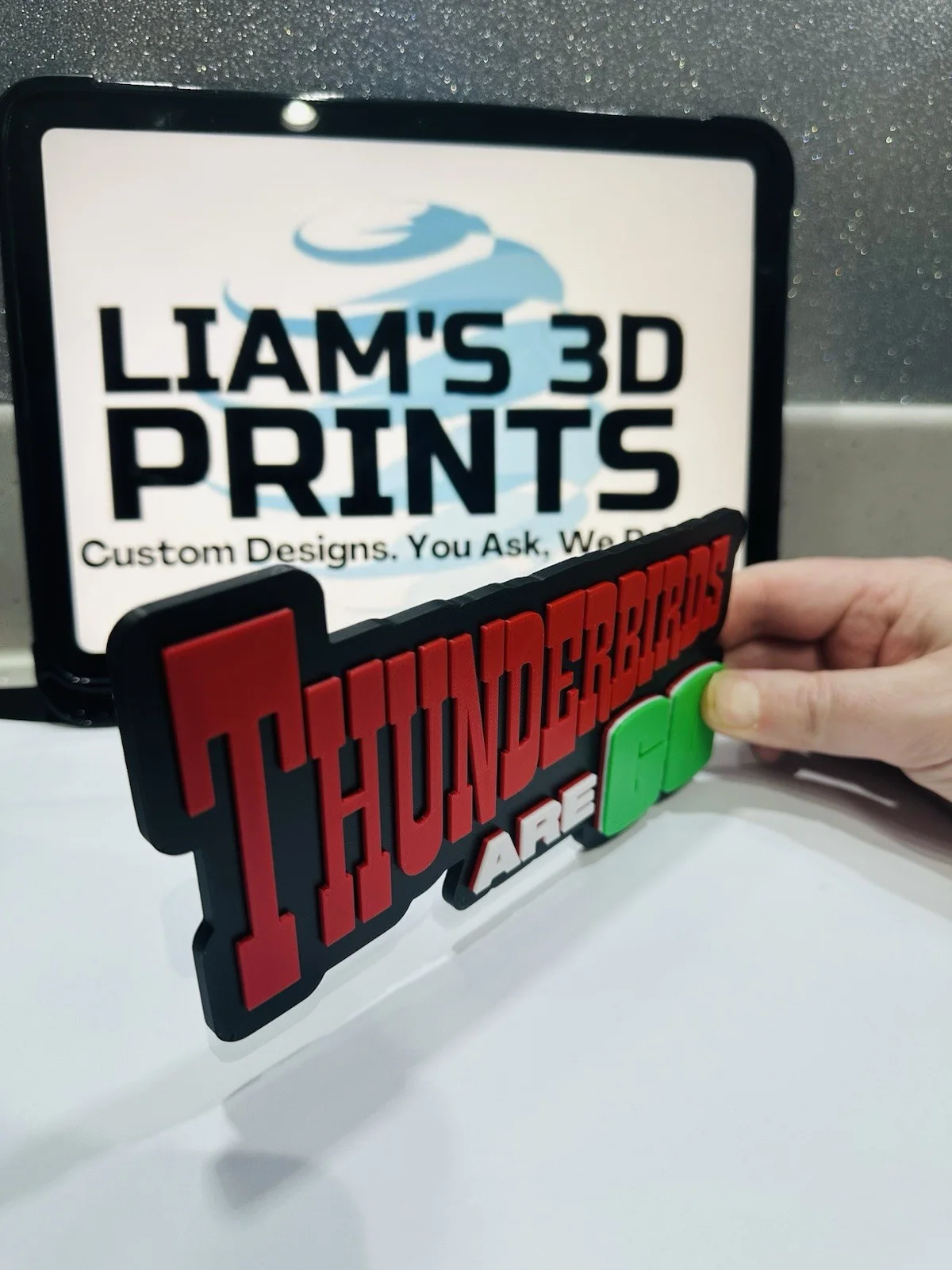 Decorative Thunderbirds Are Go TV Logo Retro Room Sign Display, image 4
