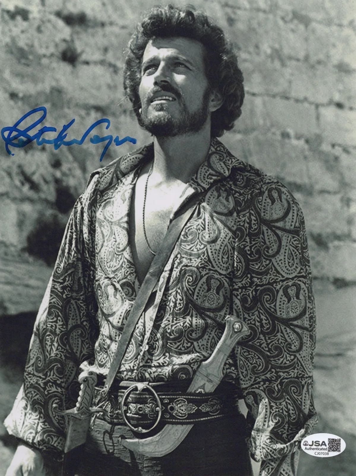 PATRICK WAYNE — PATRICK WAYNE Signed SINBAD AND THE EYE OF THE TIGER 8x10 Photo Autograph JSA