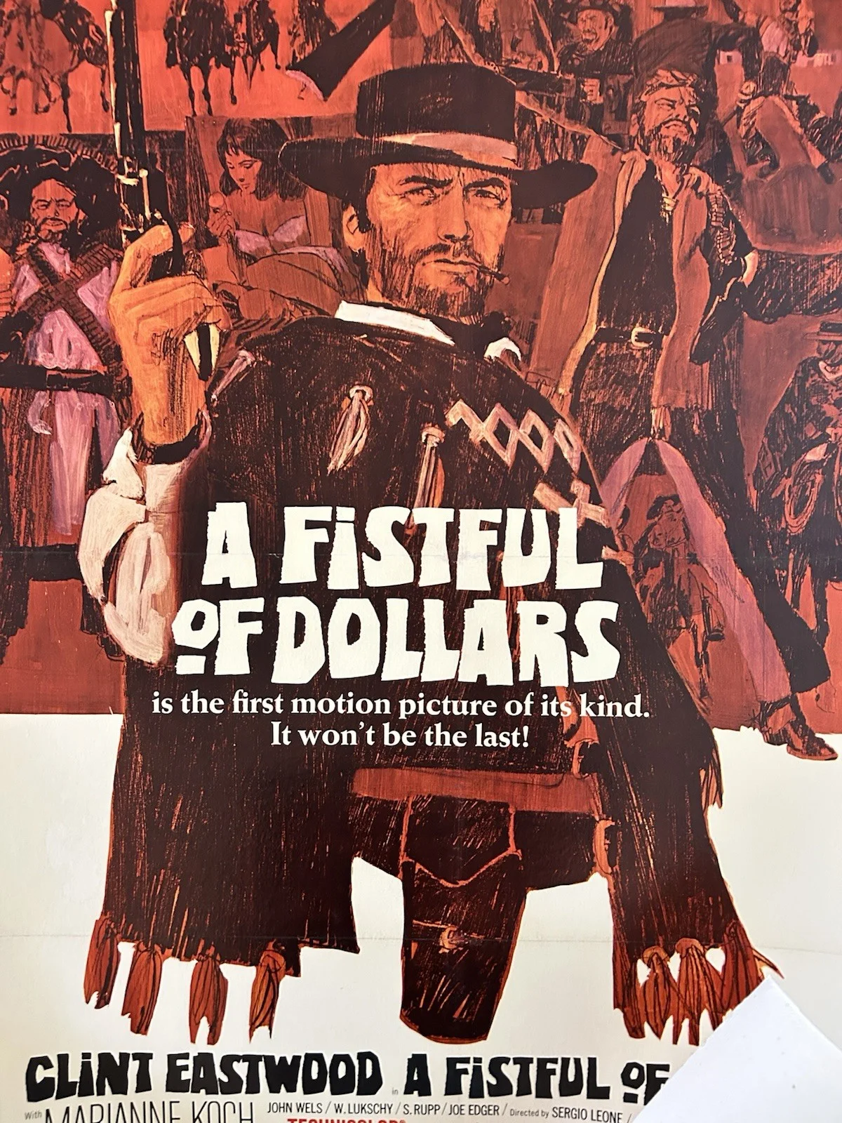 A Fistful of Dollars (1967). Original US One Sheet Movie Poster, изображение 2