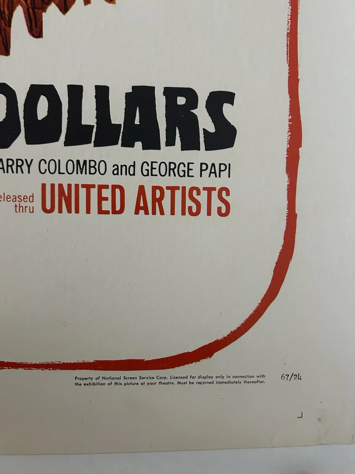 A Fistful of Dollars (1967). Original US One Sheet Movie Poster, изображение 4