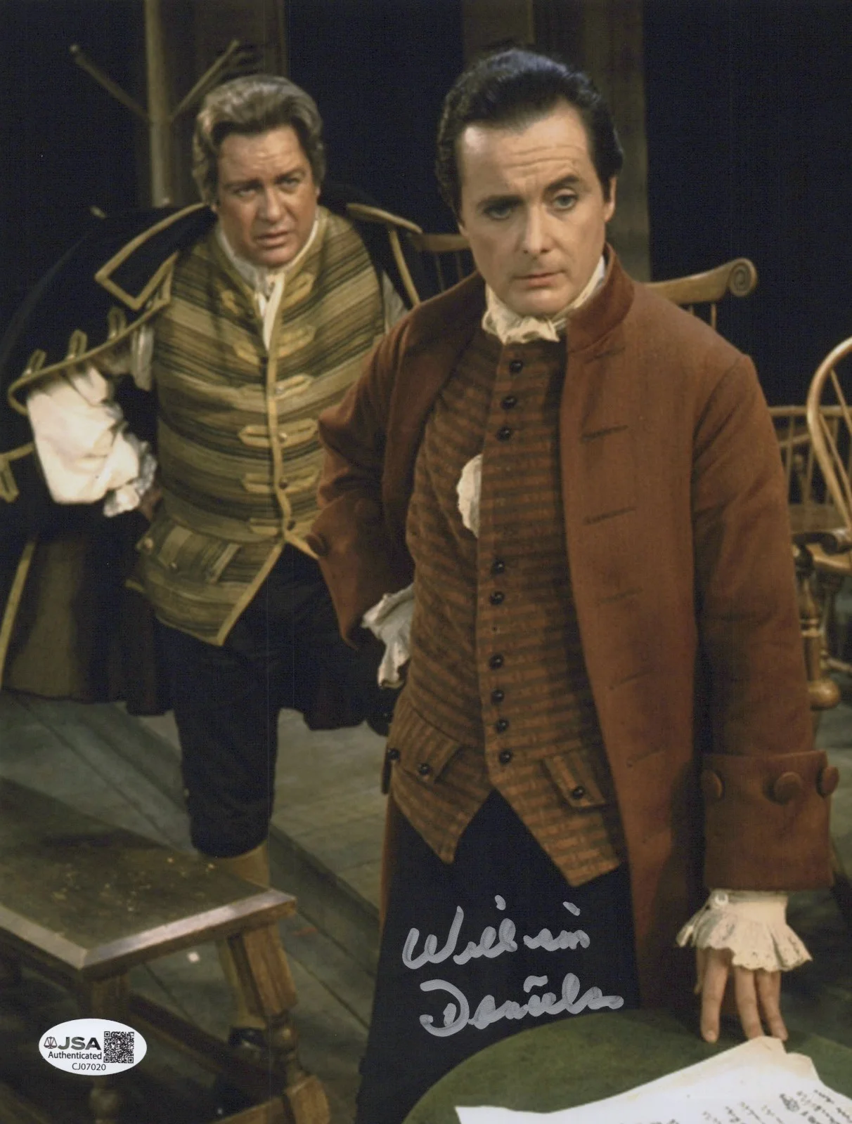 William Daniels — WILLIAM DANIELS Signed 1776 8x10 Photo Autograph JOHN ADAMS JSA COA Cert