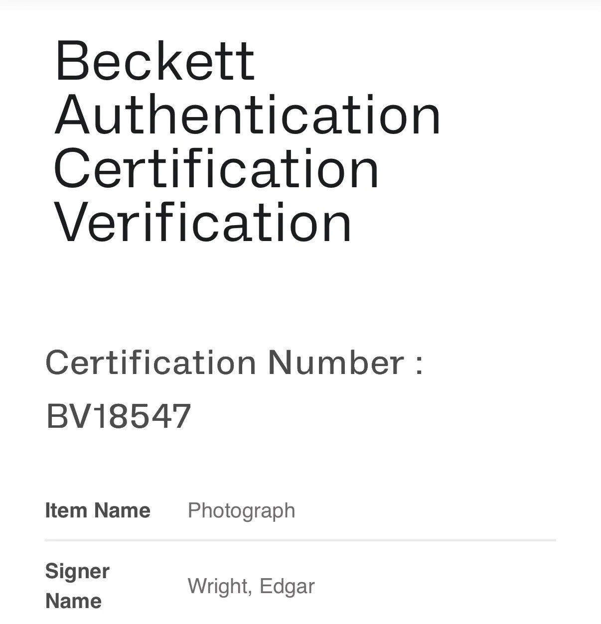 Edgar Wright — EDGAR WRIGHT SIGNED 11x17 RUNNING MAN AUTOGRAPH BECKETT BV18547, image 4