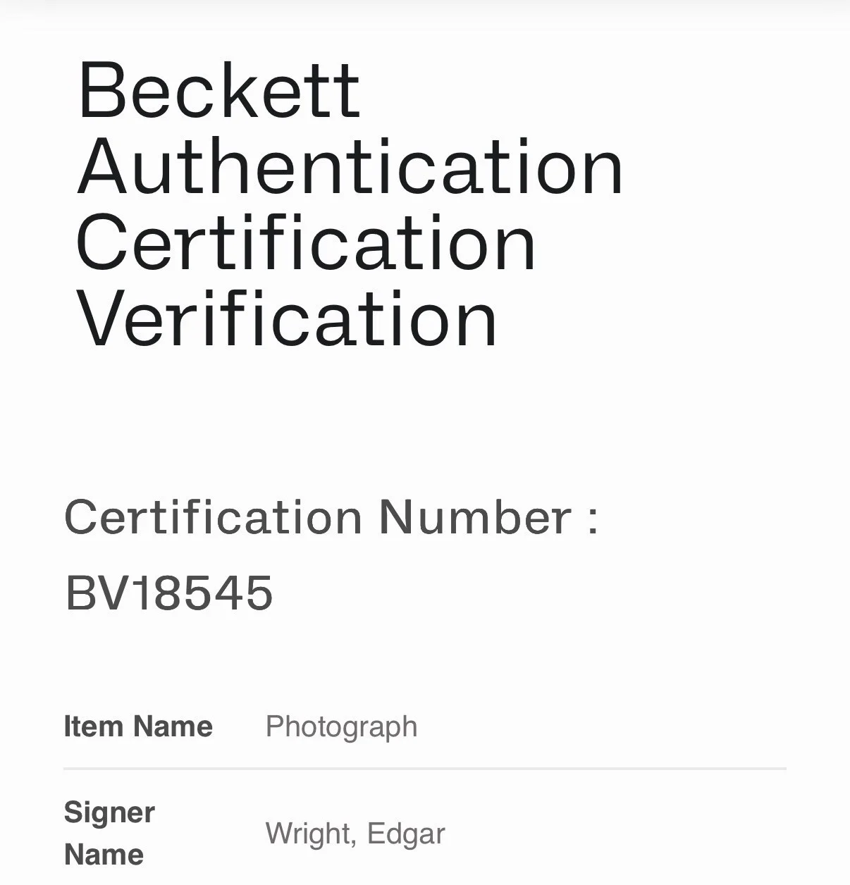Edgar Wright — EDGAR WRIGHT SIGNED 11x17 LAST NIGHT IN SOHO AUTOGRAPH BECKETT BV18545, image 4