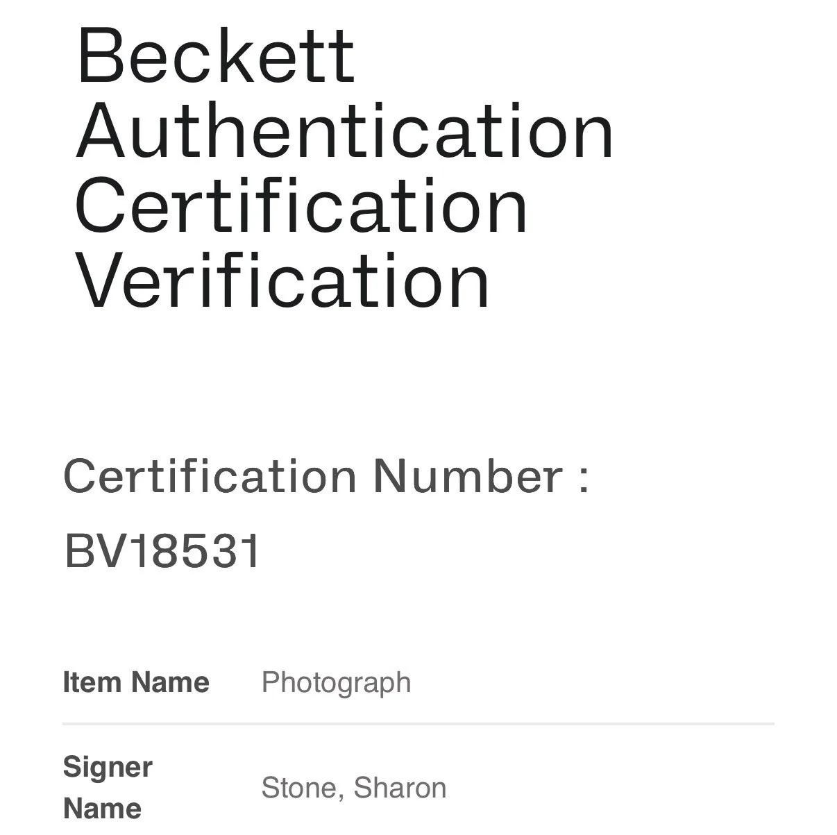 Sharon Stone — SHARON STONE SIGNED AUTOGRAPH BASIC INSTINCT 11x17 PHOTO BECKETT HOLO BV18531, image 4