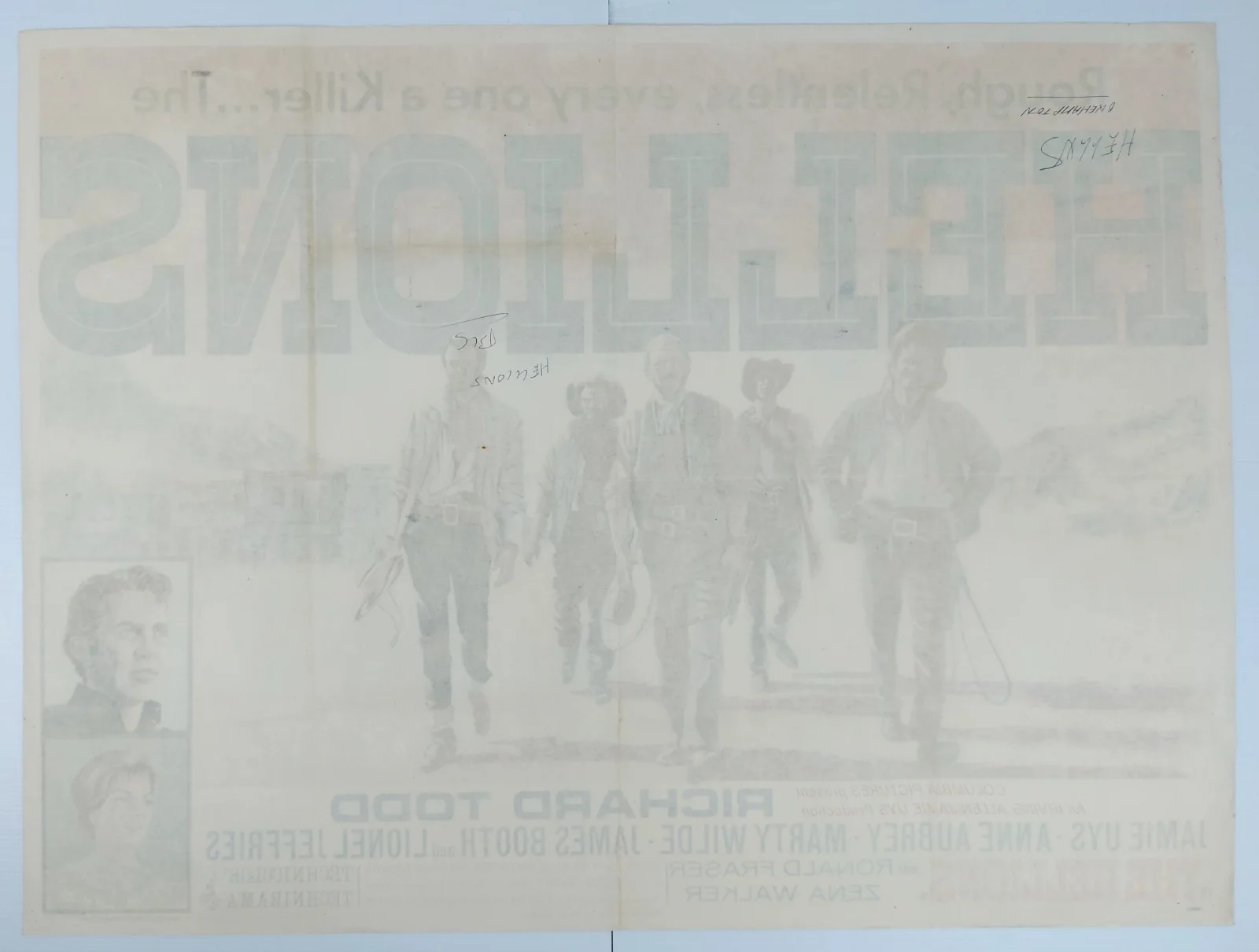 HELLIONS ORIGINAL UK QUAD FILM POSTER 1961, изображение 4