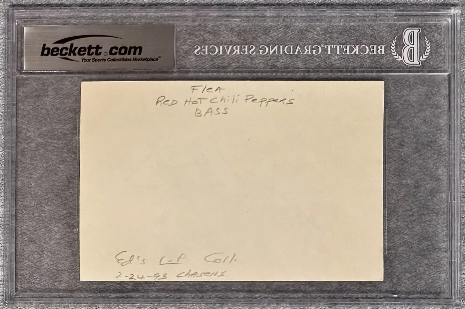 FLEA Signed Autographed 4"x6" INDEX CARD Bassist RED HOT CHILI PEPPERS BECKETT, изображение 2
