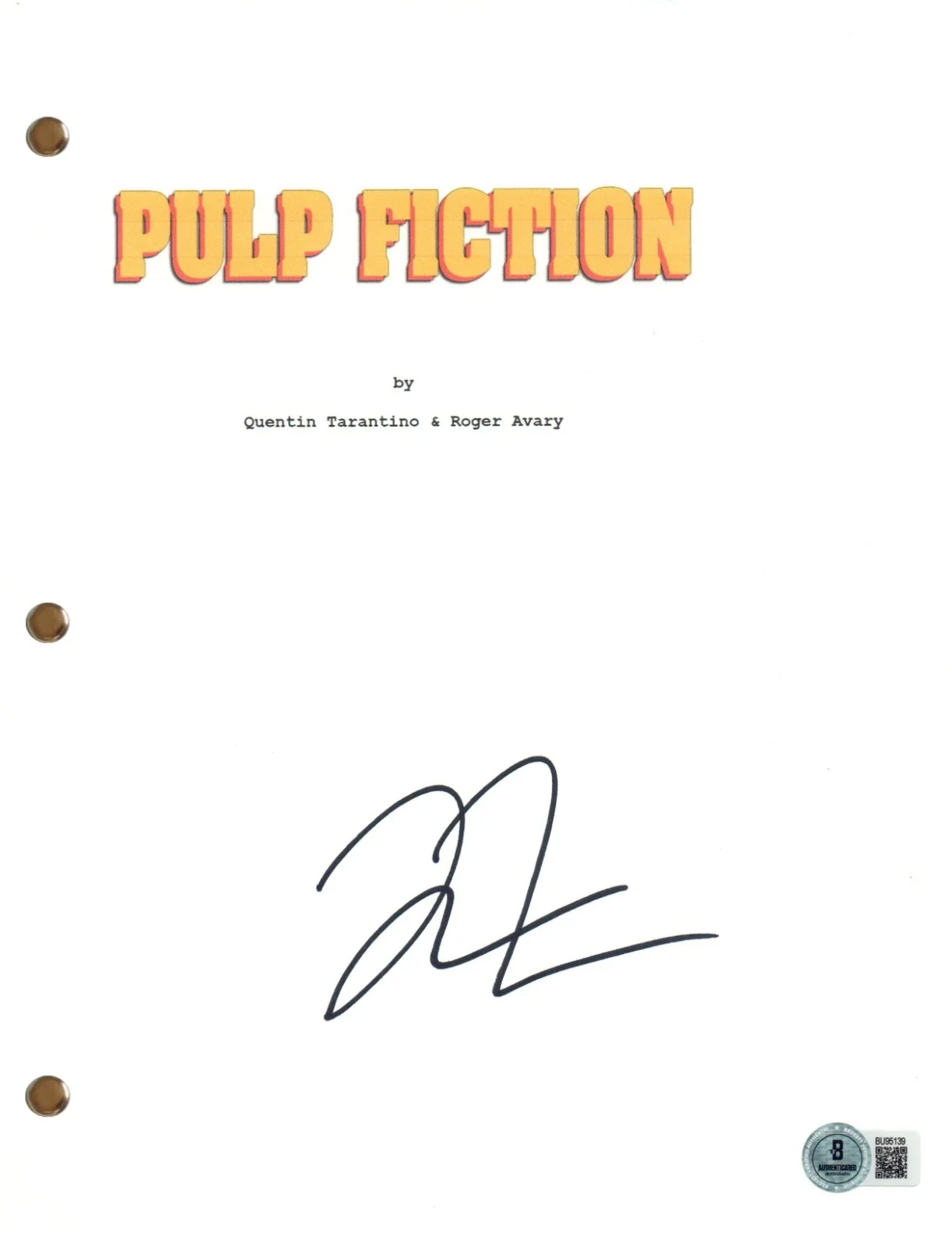 Quentin Tarantino — Quentin Tarantino Signed Pulp Fiction Movie Script Full Screenplay Autograph BAS, image 2