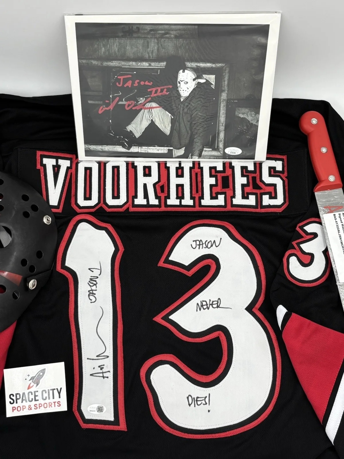 Ari Lehman — Friday the 13th Jason Voorhees Autograph Collection – 4 Signed Items – COA, image 2