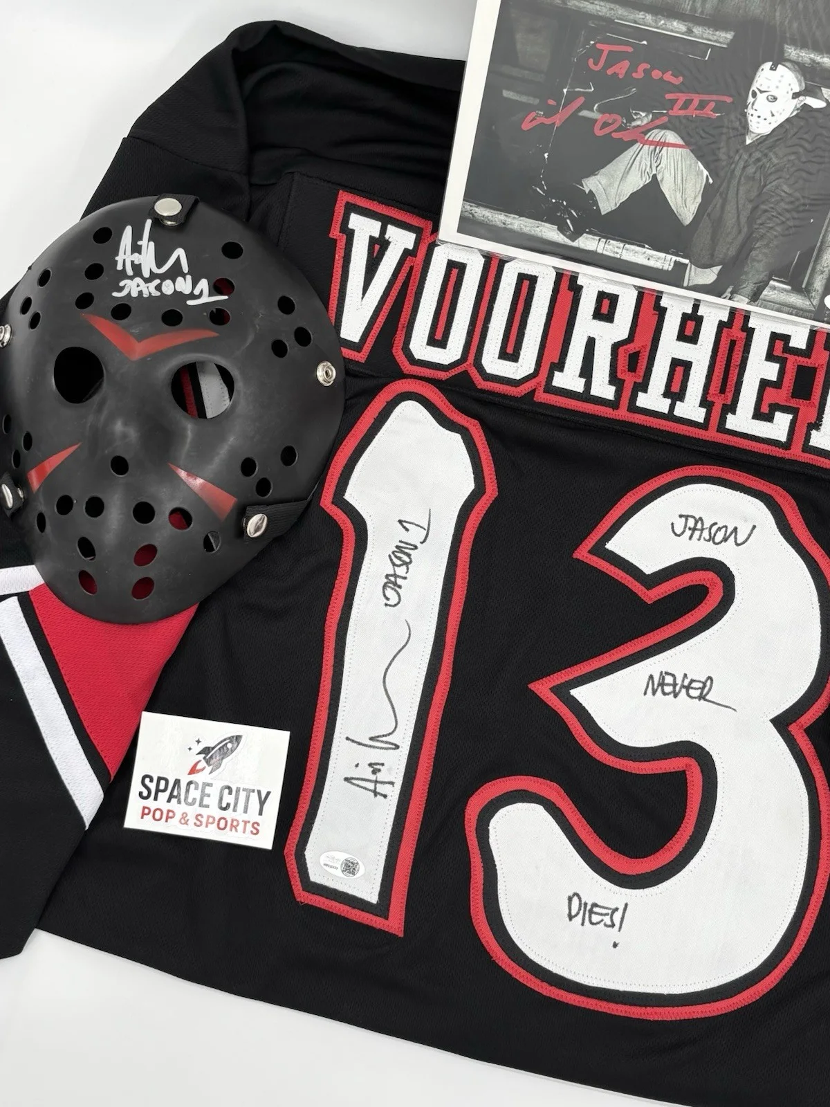 Ari Lehman — Friday the 13th Jason Voorhees Autograph Collection – 4 Signed Items – COA, image 3