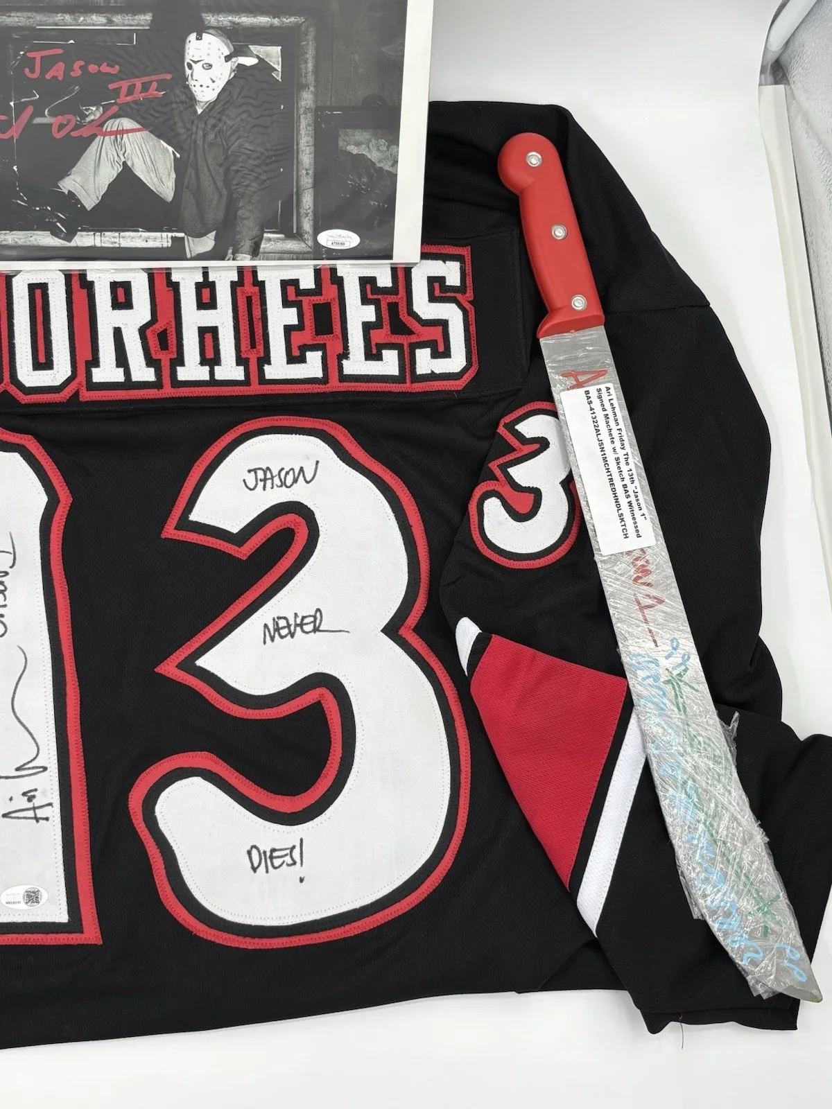 Ari Lehman — Friday the 13th Jason Voorhees Autograph Collection – 4 Signed Items – COA, image 4
