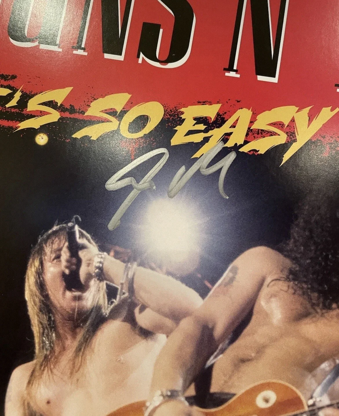 Guns N Roses Signed X2 Mckagan Adler It’s So Easy Live At The Ritz Vinyl Record, изображение 4