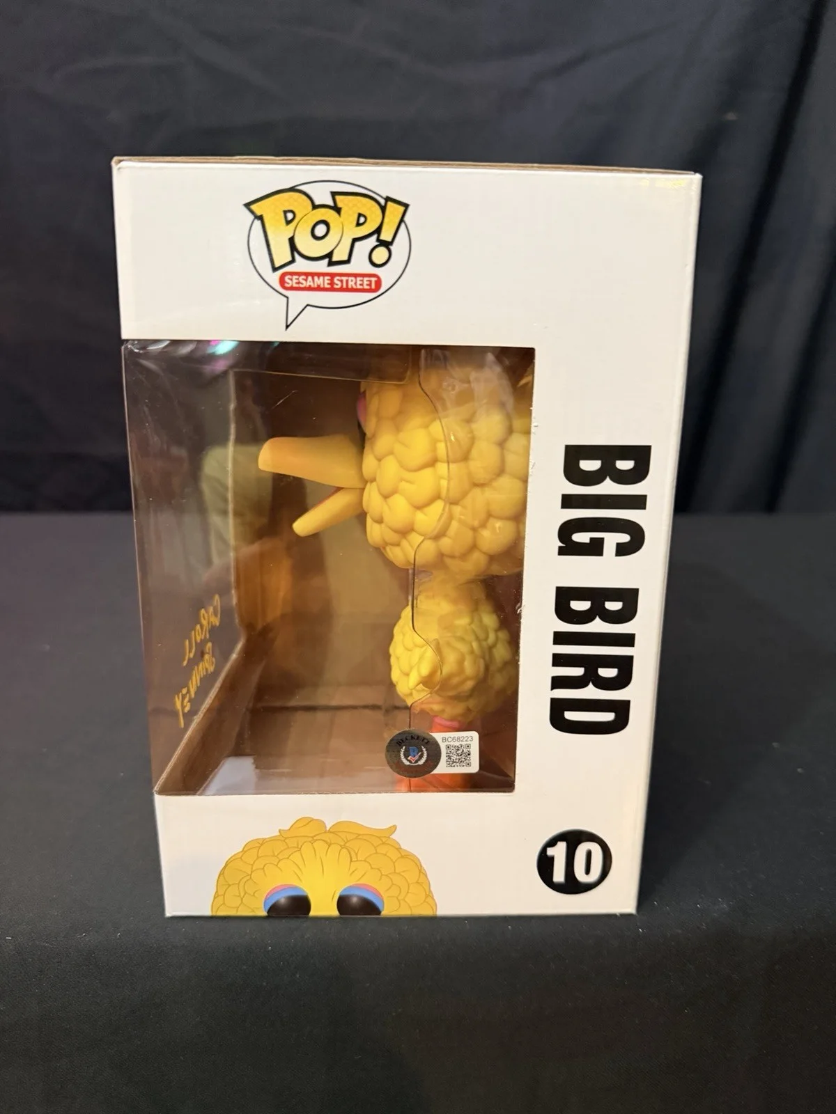 CAROLL SPINNEY — CAROLL SPINNEY SIGNED BIG BIRD POP FUNKO FIGURE SESAME STREET PROOF JSA, image 2
