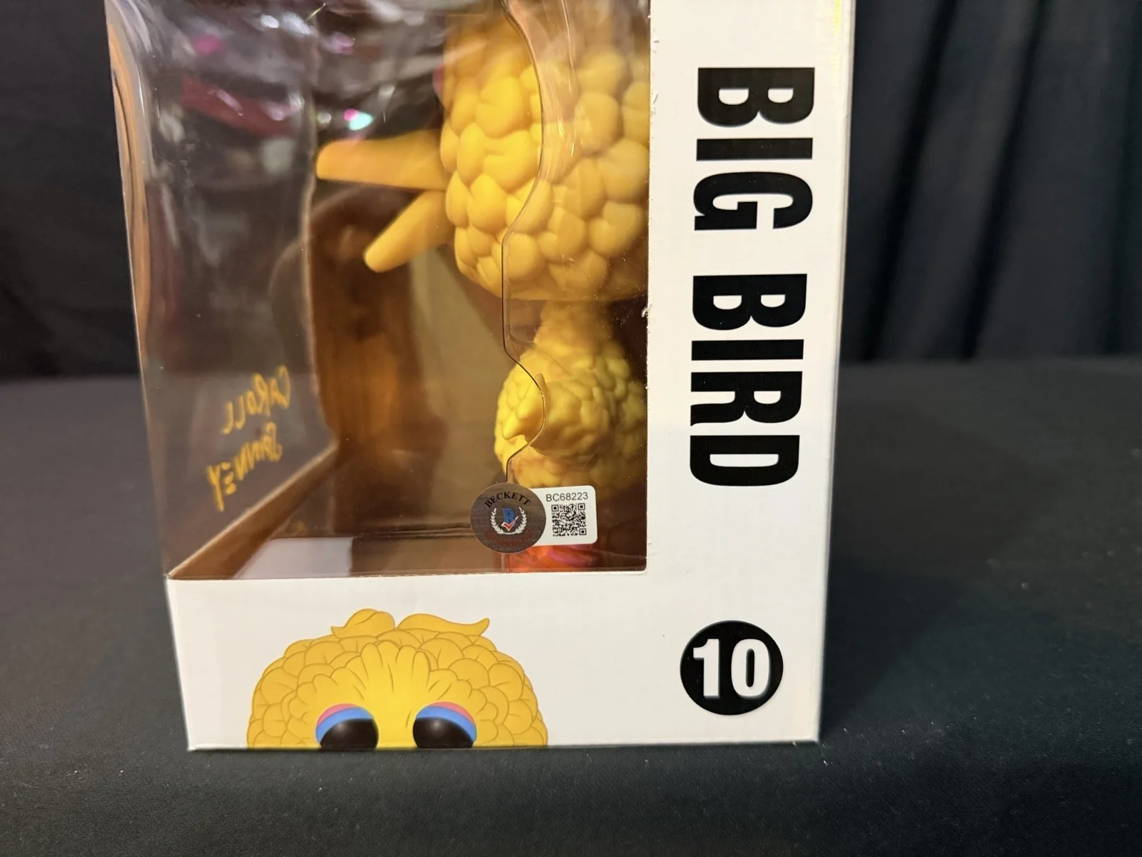 CAROLL SPINNEY — CAROLL SPINNEY SIGNED BIG BIRD POP FUNKO FIGURE SESAME STREET PROOF JSA, image 3