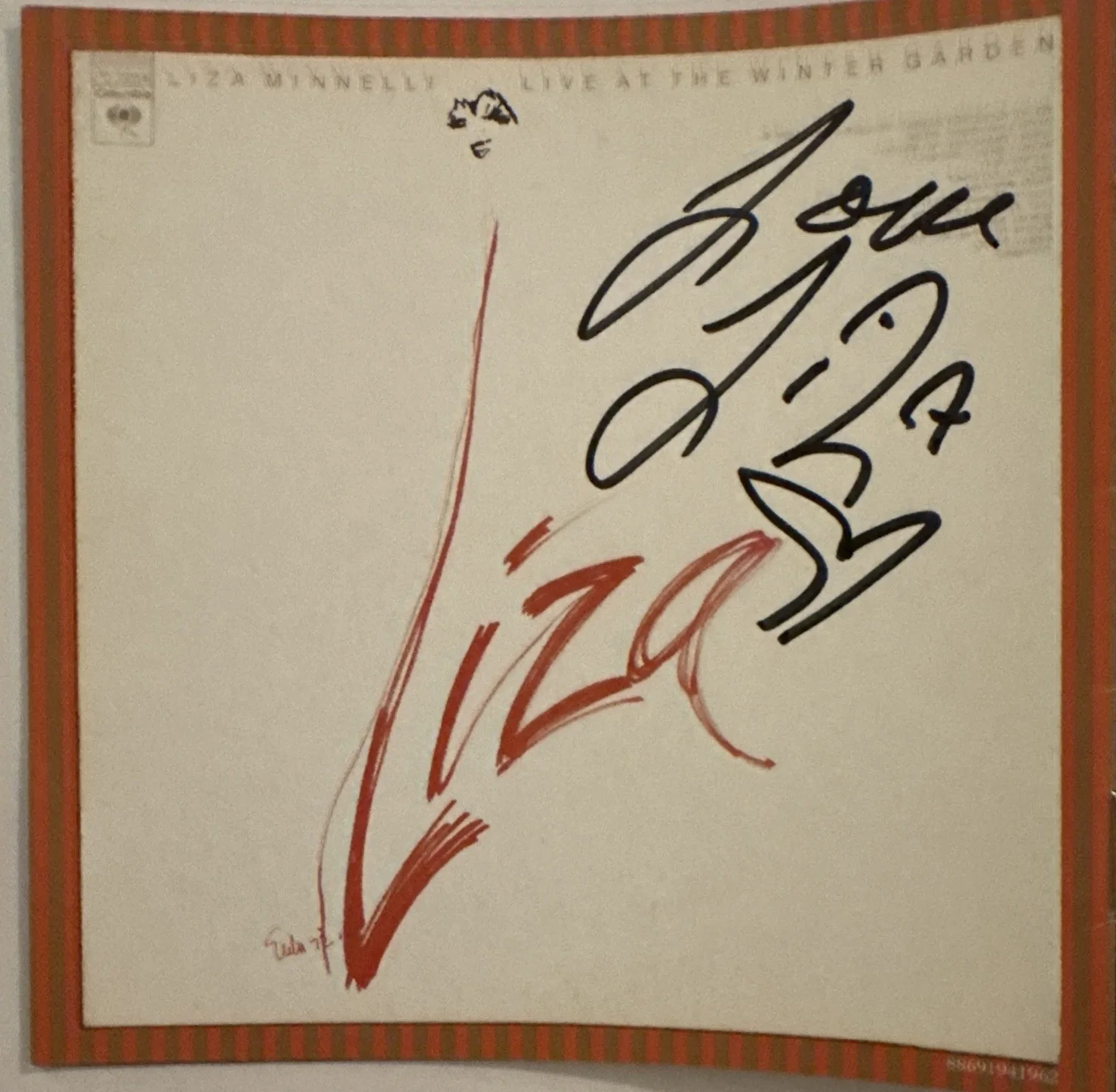 Liza Minnelli Signed Autographed Cd Live at the Winter Garden , JSA, изображение 2