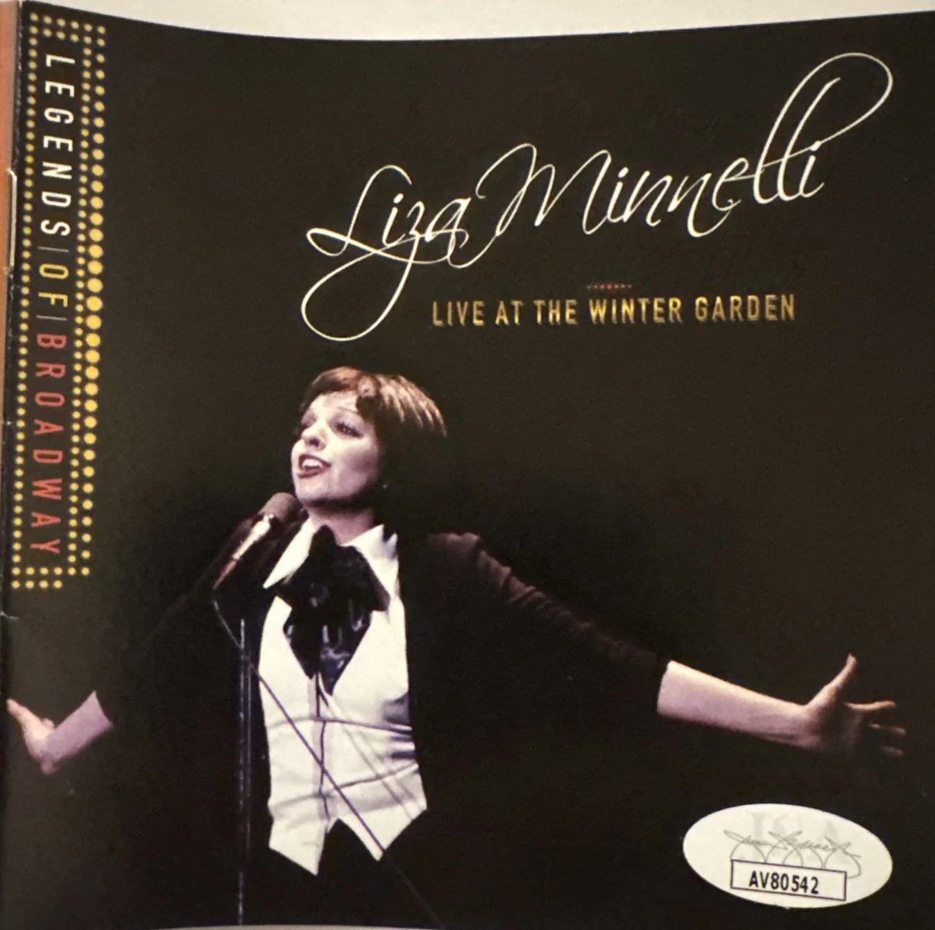 Liza Minnelli Signed Autographed Cd Live at the Winter Garden , JSA, изображение 3