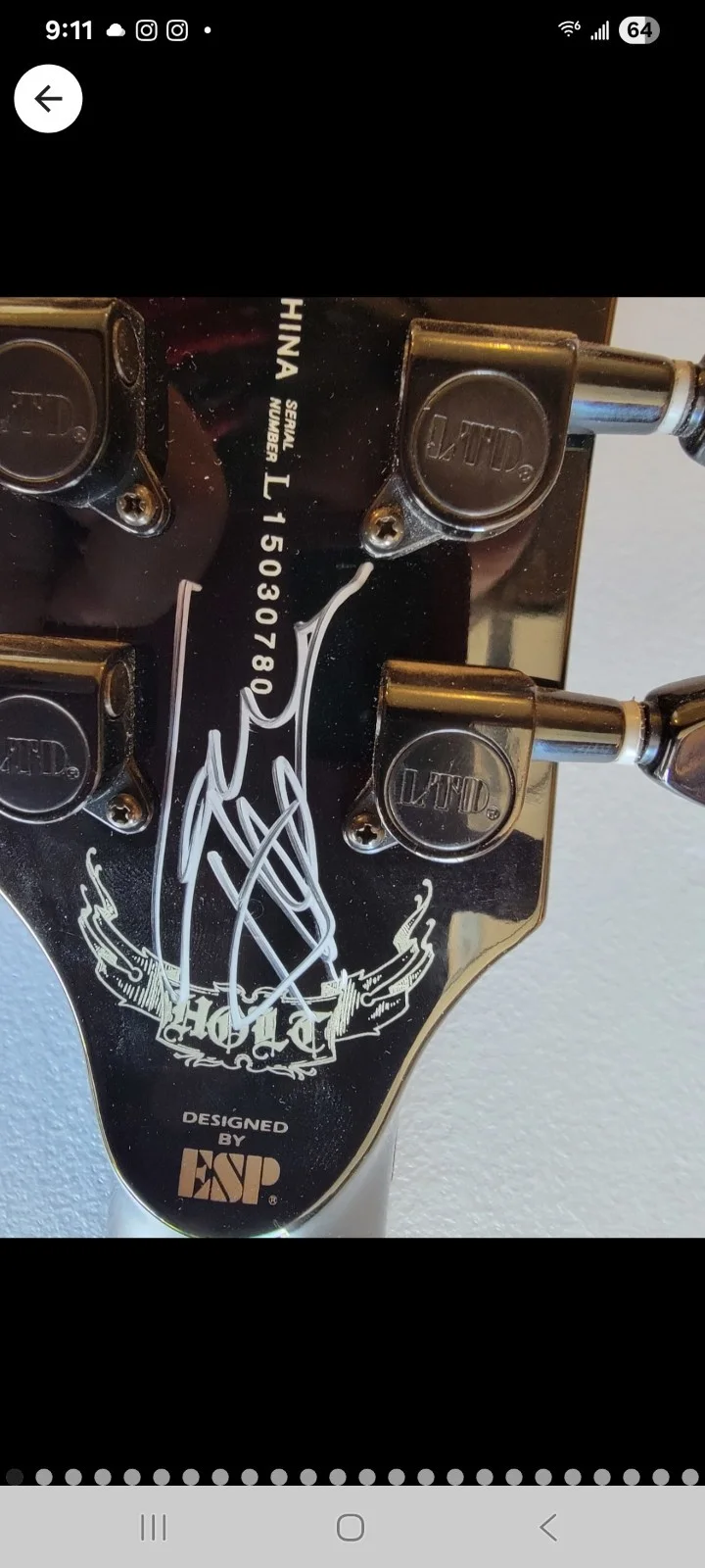 SLAYER AUTOGRAPHED GUITARS - KERRY KING, GARY HOLT W/HARDSHELL CASES!, image 5