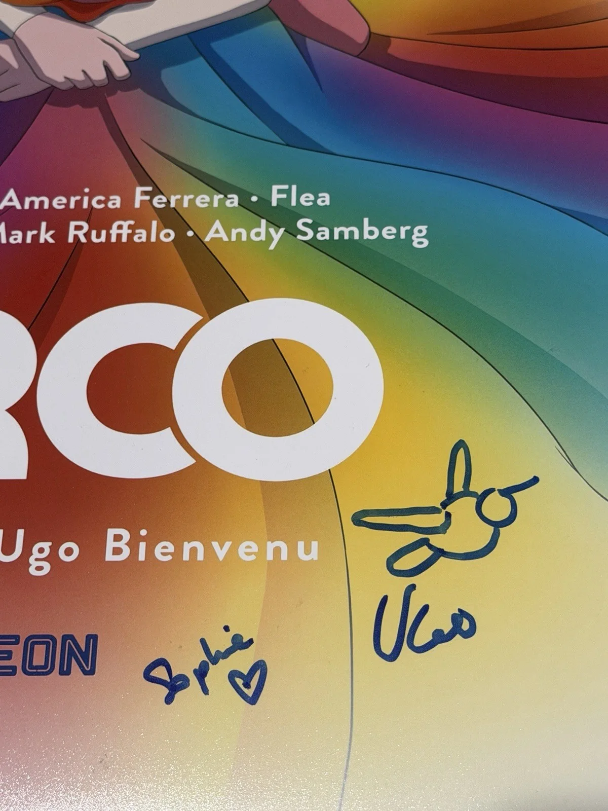 Ugo Bienvenu, Sophie Mas — UGO BIENVENU AND SOPHIE MAS SIGNED 11x17 AUTOGRAPH PHOTO SKETCH BECKETT BV18491, изображение 2
