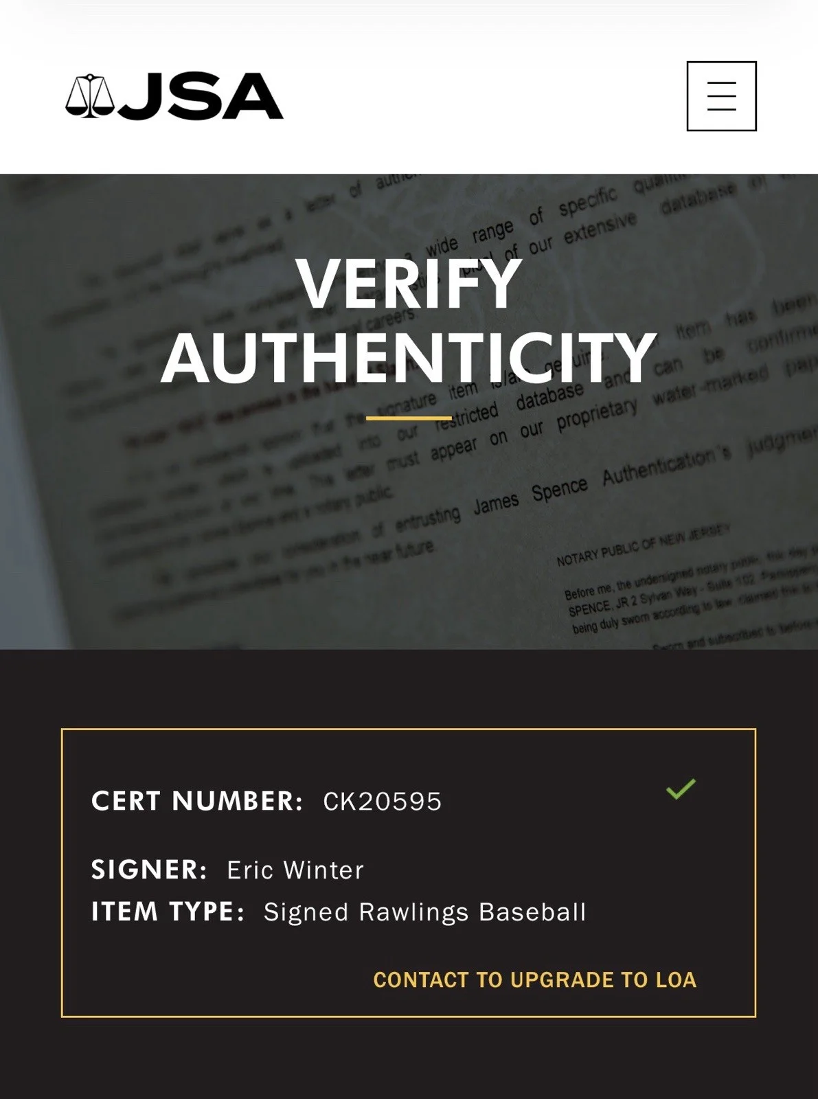 Eric Winter — Eric Winter "The Rookie" Signed ROMLB Rawlings Official MLB Baseball JSA COA, image 3
