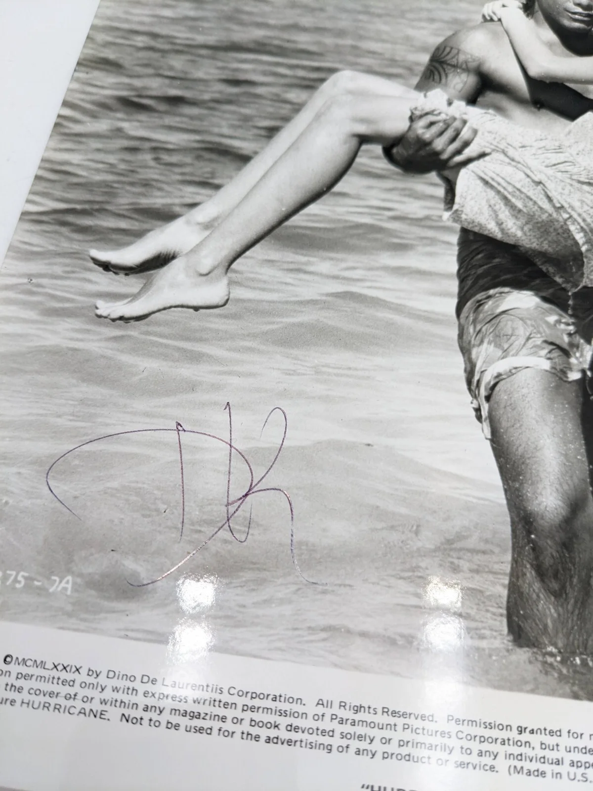 RARE Dayton Ka'ne Kane Actor "Hurricane" 1979 Hand Signed 8x10 Photo, изображение 3