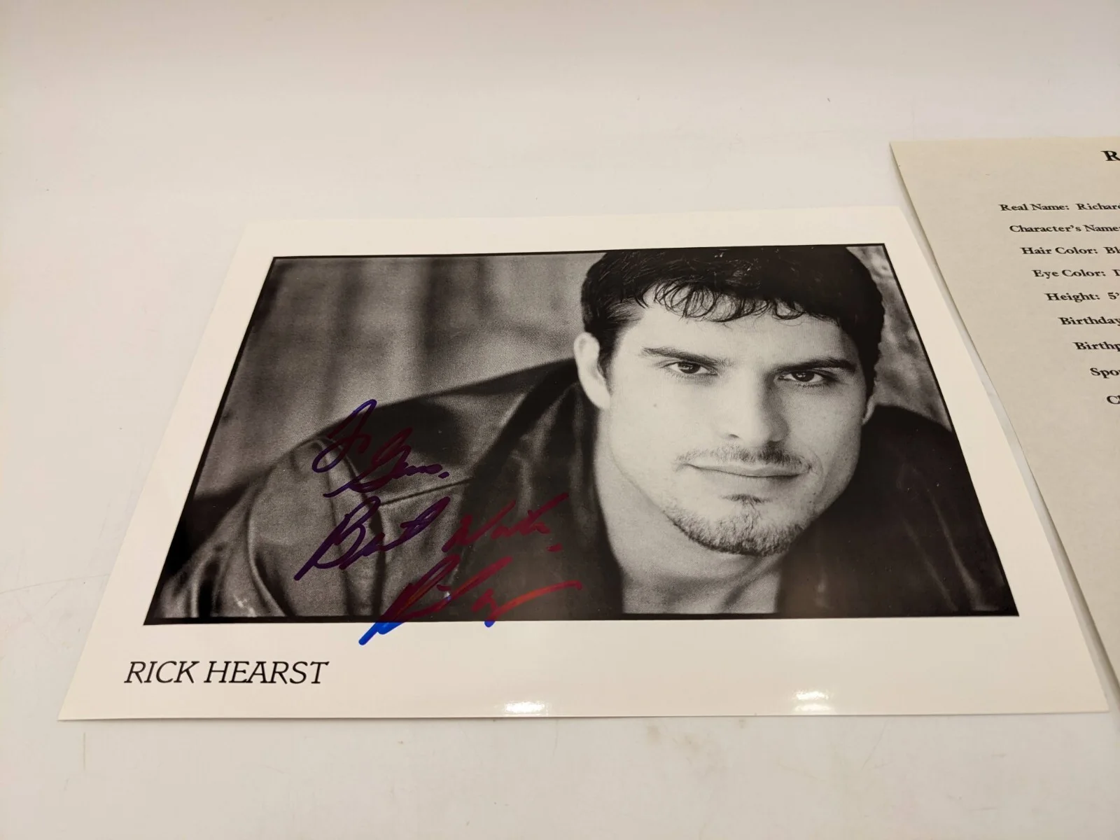 Rick Hearst General Hospital Guiding Light Hand Signed 8x10 Photo Autograph, image 2