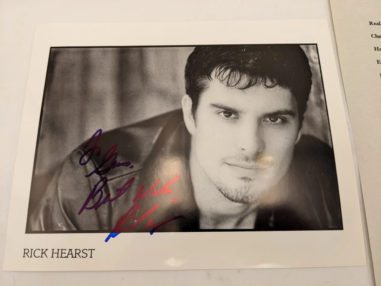 Rick Hearst General Hospital Guiding Light Hand Signed 8x10 Photo Autograph, image 3