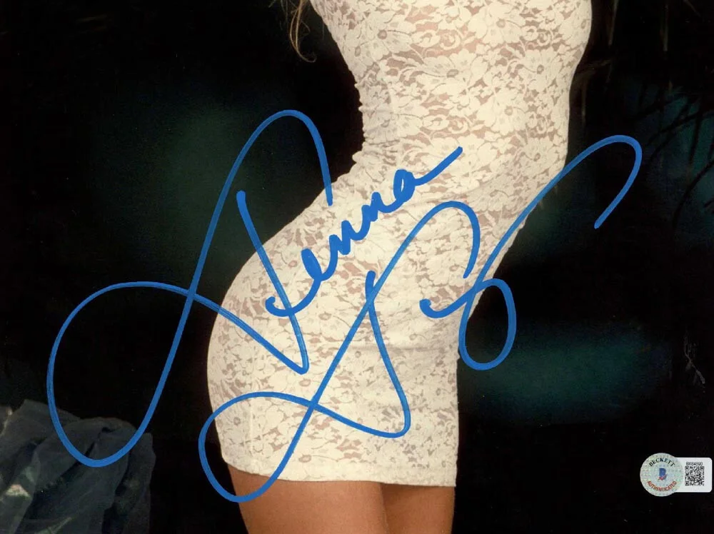 JENNA JAMESON SIGNED 11x14 PHOTO POPULAR ADULT MOVIE ACTRESS YOUNG BECKETT BAS, изображение 2