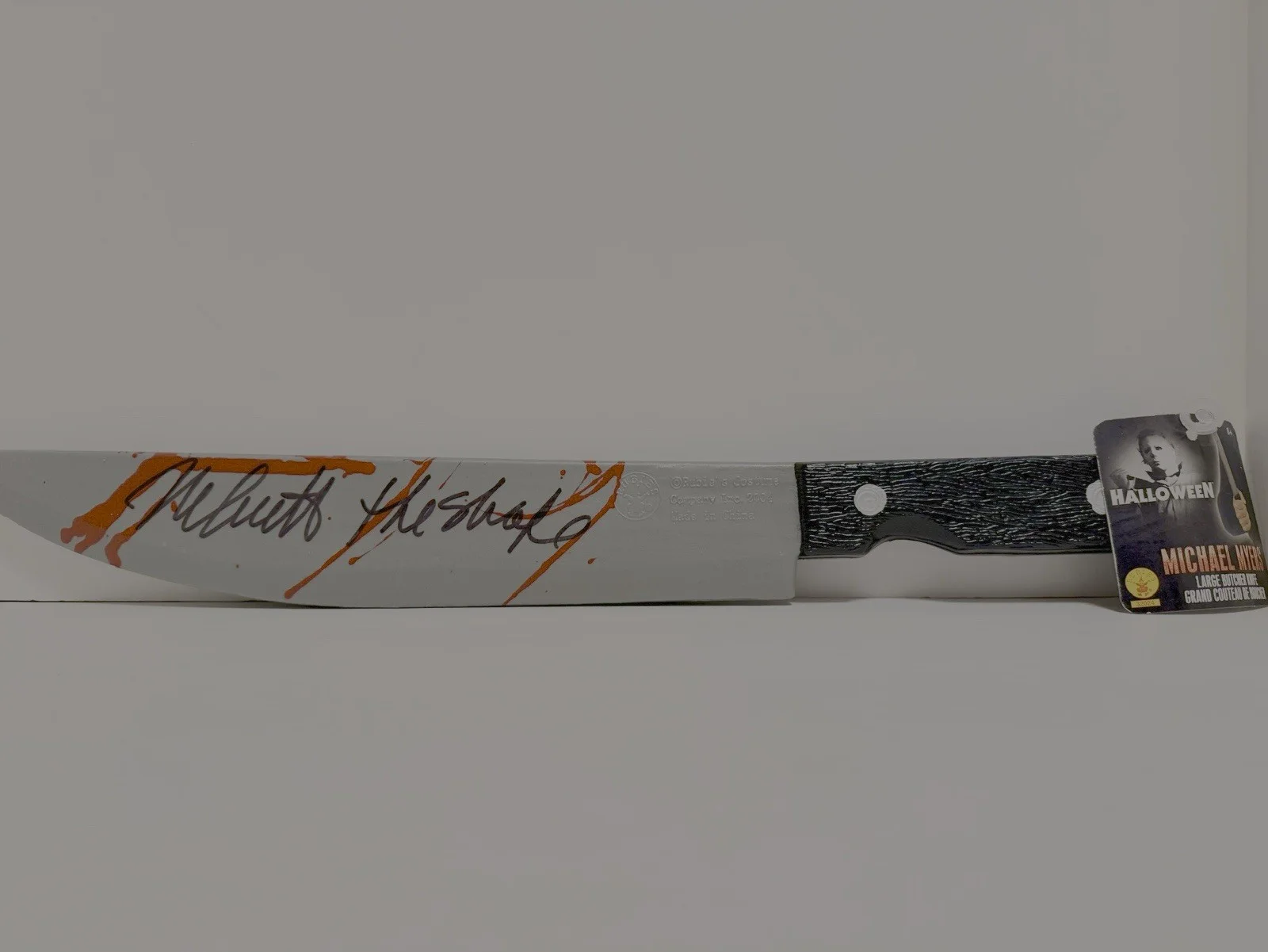 Nick Castle — Nick Castle signed “Halloween” Rubie’s costume Michael Myers knife. Beckett COA, изображение 2