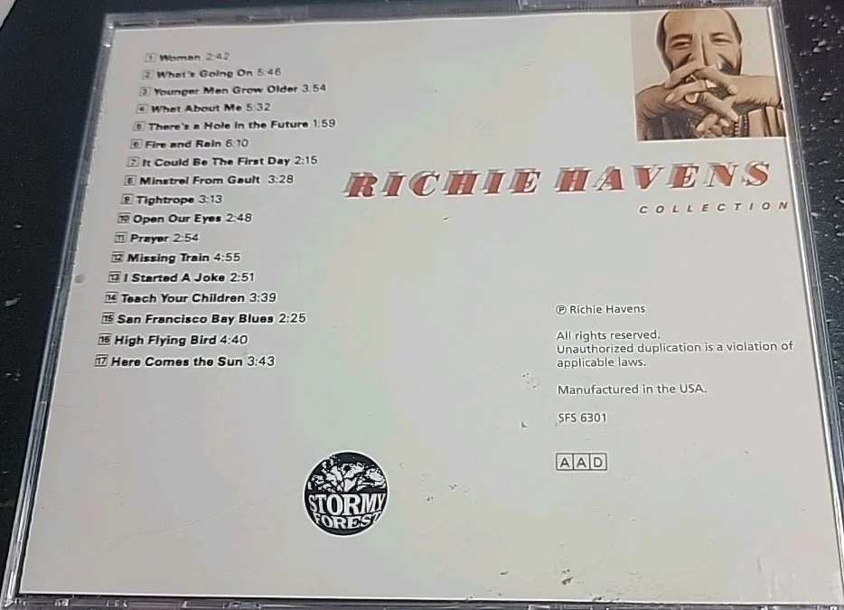 Richie Havens Collection Autographed Cd Hand Signed Woodstock Performer, изображение 3
