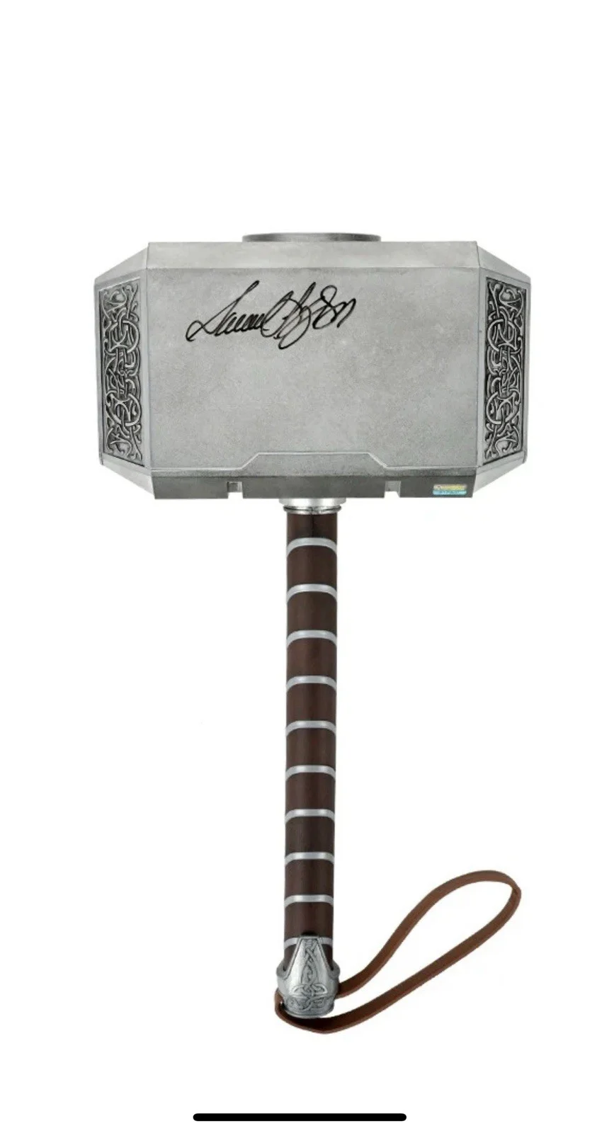 Samuel L. Jackson, Karen Gillan, Paul Rudd, Paul Bettany — Avengers Autographed Marvel Legends Thor Mjolnir 1:1 Scale Prop Replica Hammer, image 2
