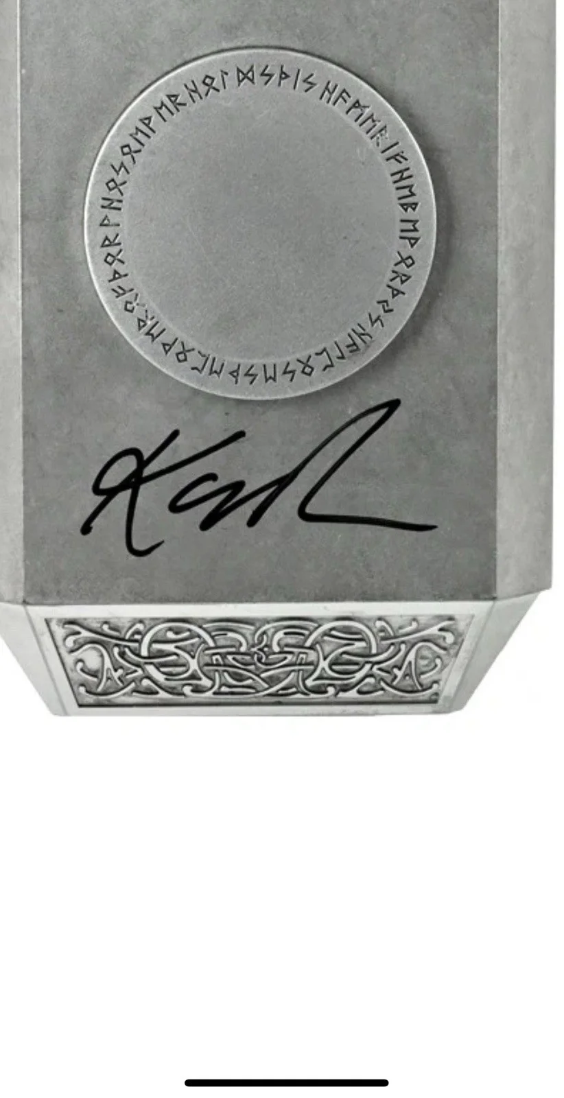 Samuel L. Jackson, Karen Gillan, Paul Rudd, Paul Bettany — Avengers Autographed Marvel Legends Thor Mjolnir 1:1 Scale Prop Replica Hammer, image 5