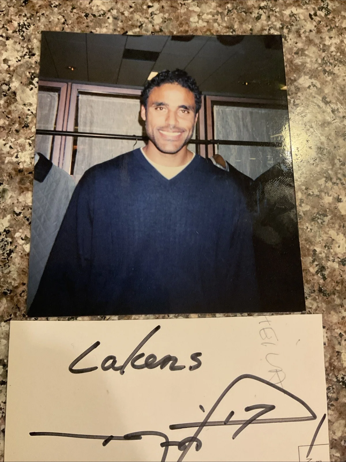 Rick Fox — Rick Fox Signed Auto 3x4Index Card W/ 4x5 Photo Actor Celtics Lakers Inscribed, изображение 3
