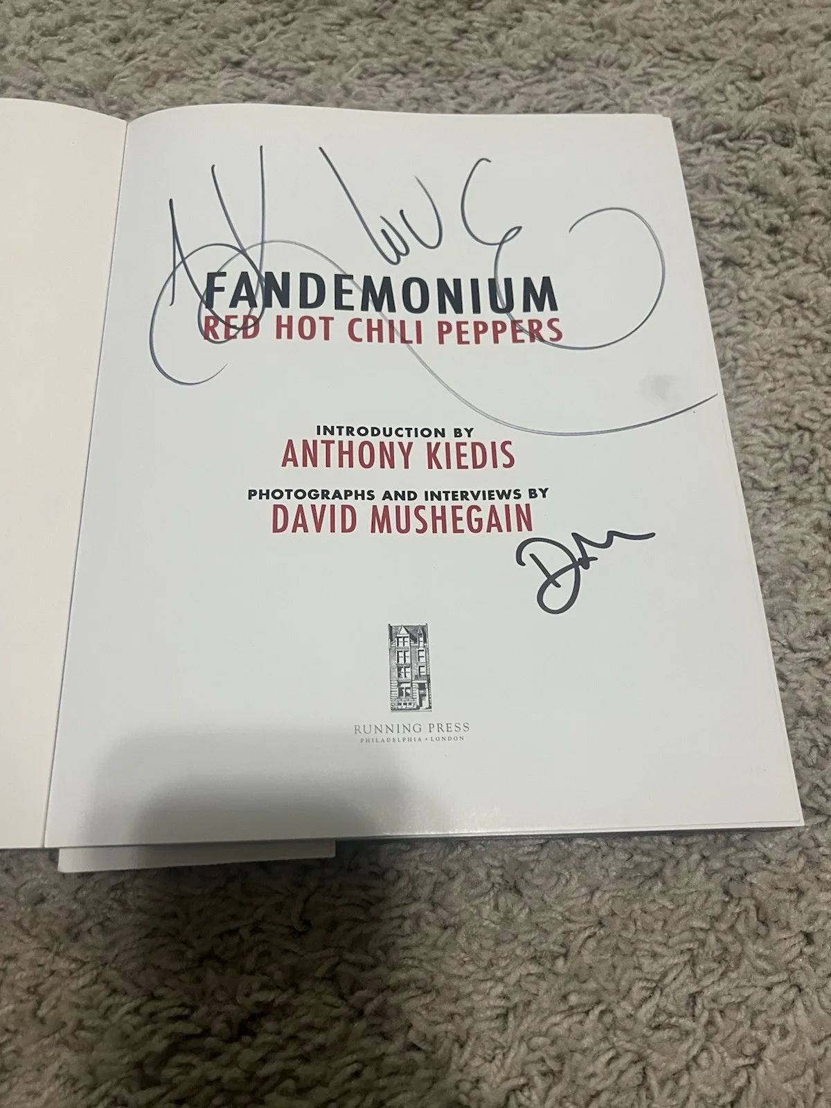 Red Hot Chili Peppers 'Fandemonium' Book - Autographed First Edition w) COA !!!, image 2