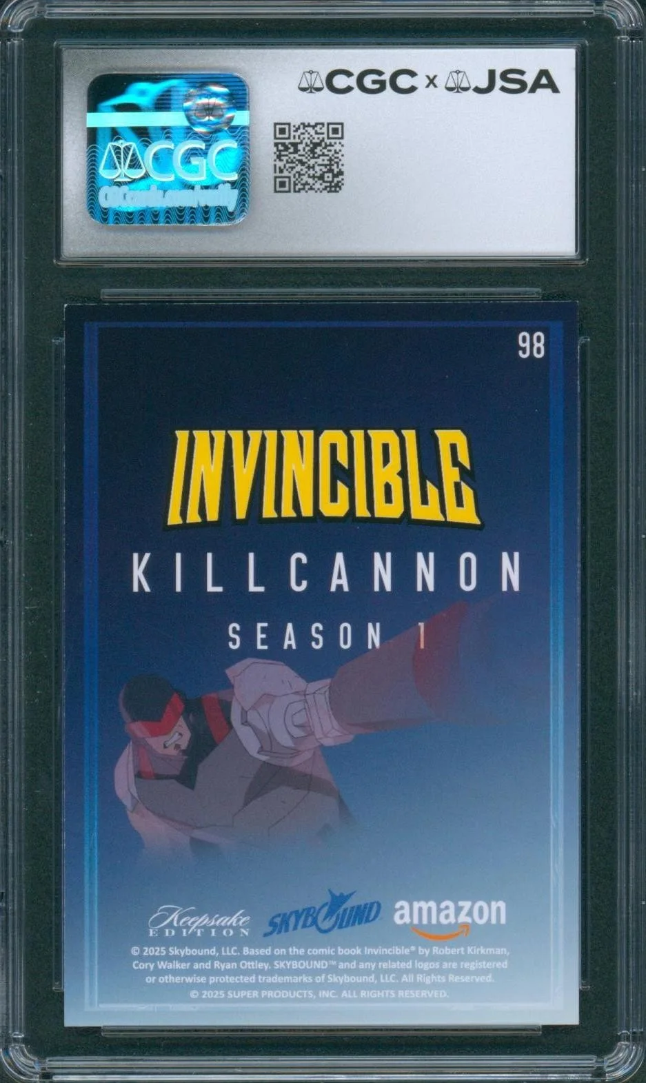 Fred Tatasciore — Fred Tatasciore Signed Card Invincible Kill Cannon Autograph CGC x JSA SLAB, изображение 2