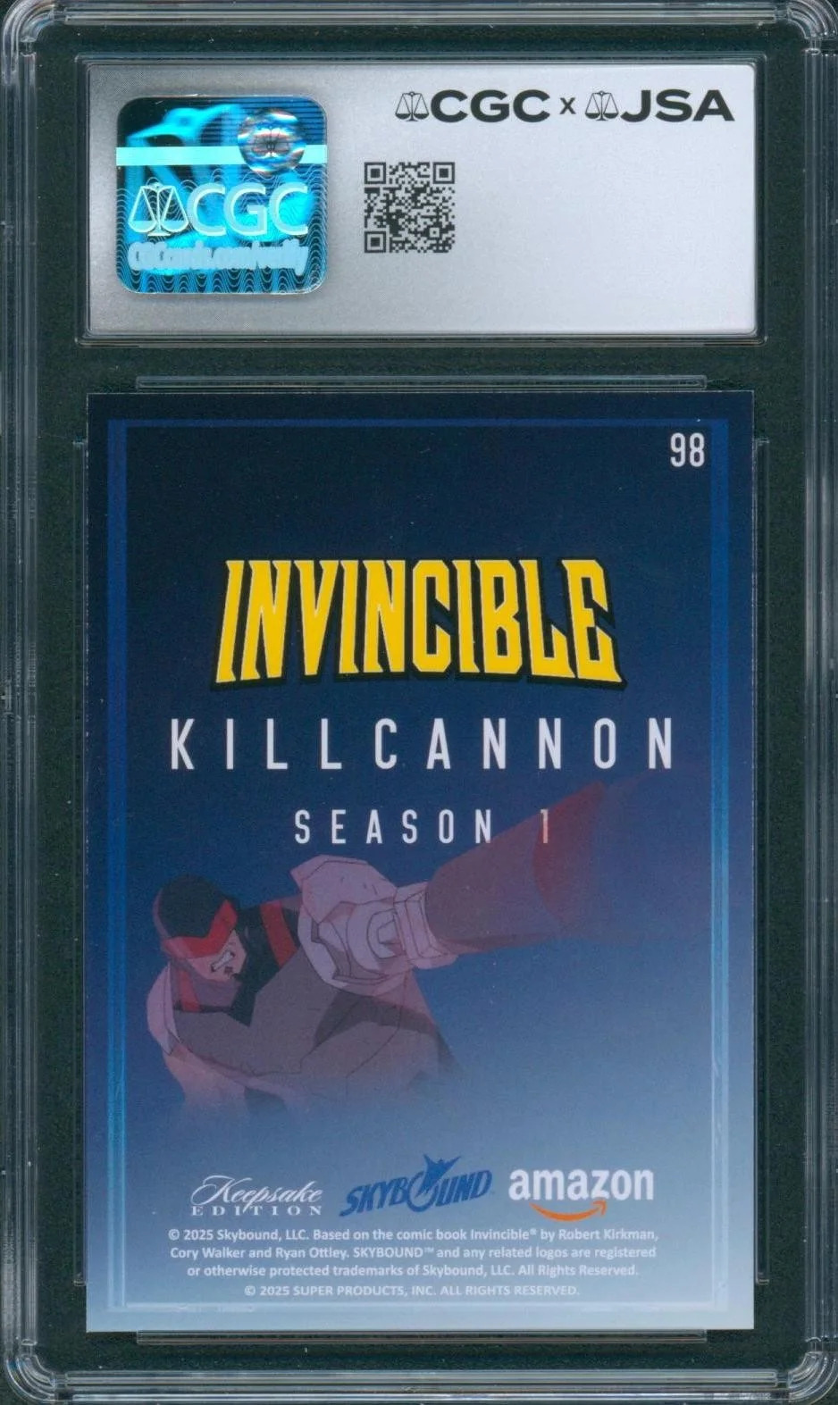 Fred Tatasciore — Fred Tatasciore Signed Card Invincible Kill Cannon Mint 9 Auto CGC x JSA SLAB, изображение 2
