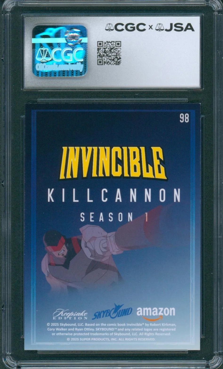 Fred Tatasciore — Fred Tatasciore Signed Card Invincible Kill Cannon Mint 9 Auto CGC x JSA SLAB, image 2