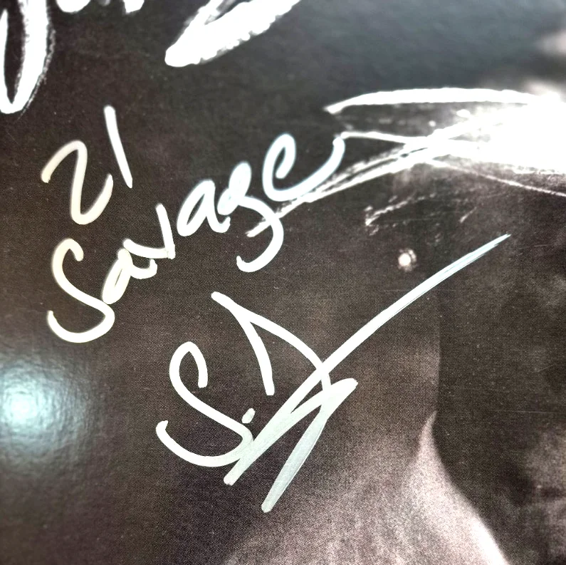 21 SAVAGE SIGNED AUTOGRAPHED I AM I WAS ALBUM VINYL HER LOSS DRAKE PSA COA, изображение 2