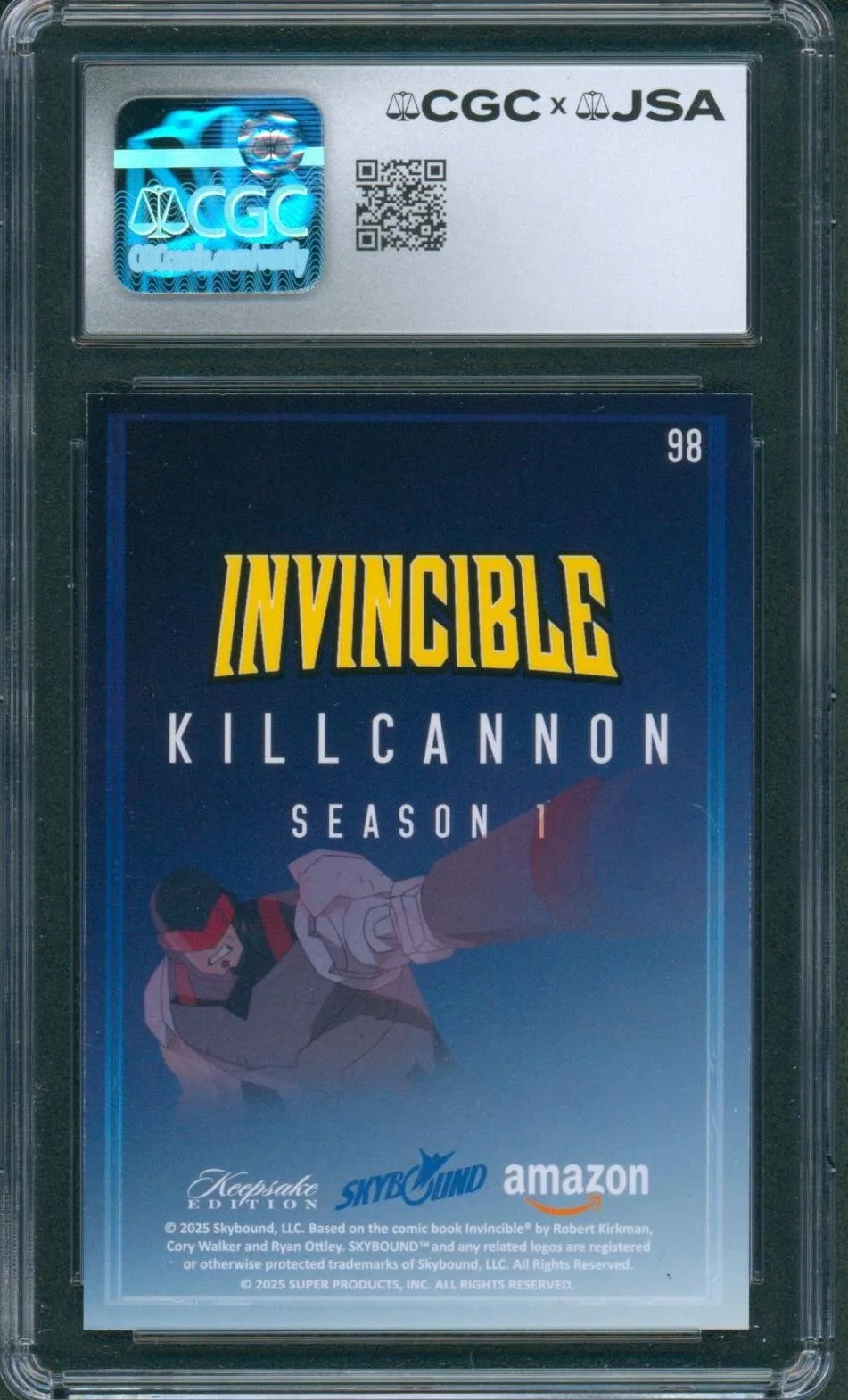 Fred Tatasciore — Fred Tatasciore Signed Card Invincible Kill Cannon Mint 9 Auto CGC x JSA SLAB, image 2