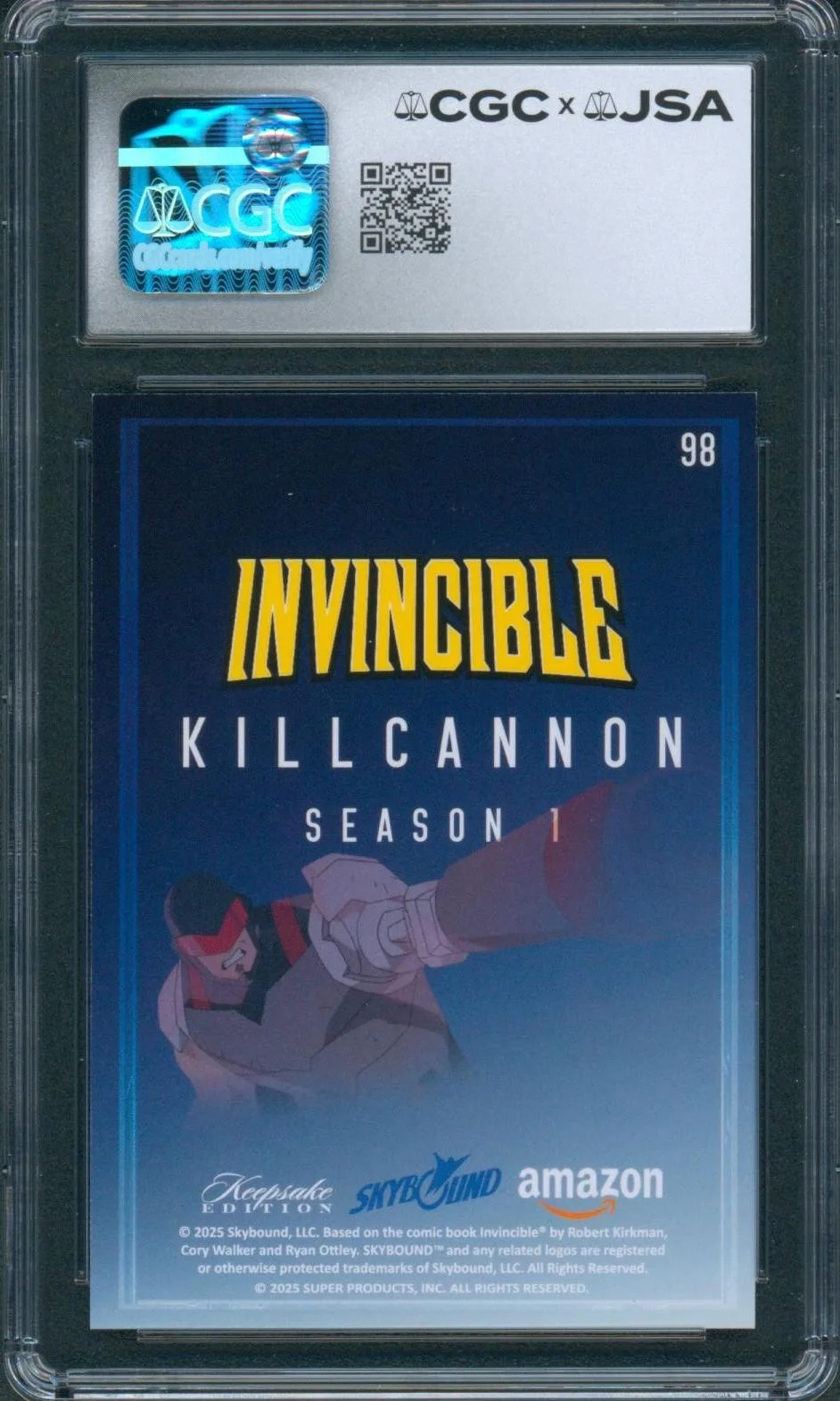 Fred Tatasciore — Fred Tatasciore Signed Card Invincible Kill Cannon Mint 9 Auto CGC x JSA SLAB, изображение 2