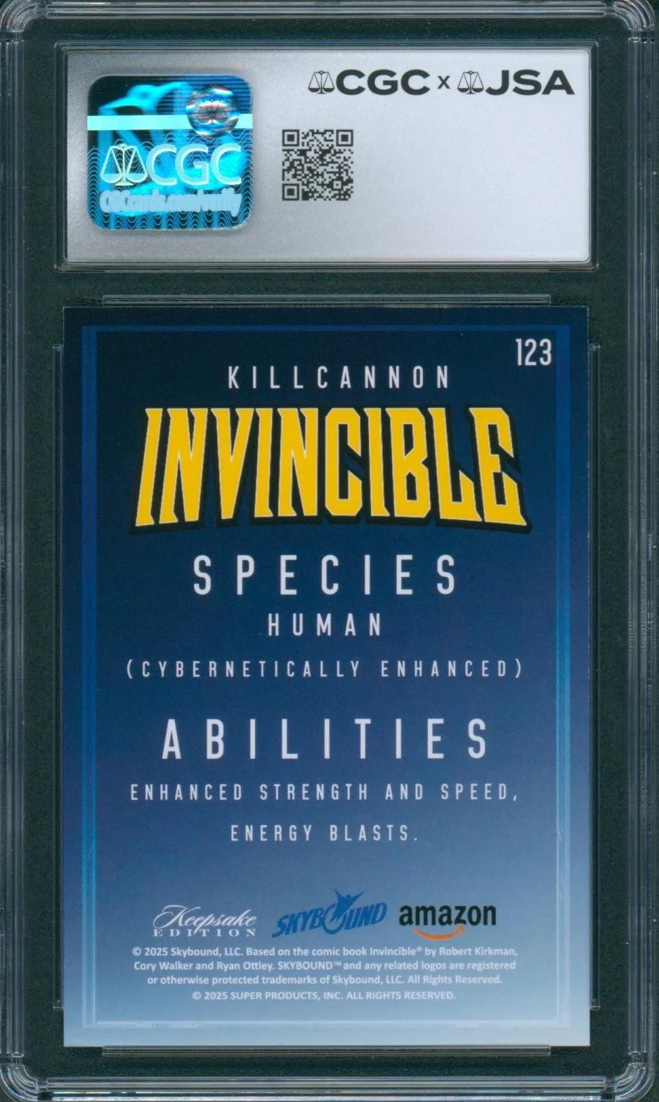 Fred Tatasciore — Fred Tatasciore Signed Card Invincible Kill Cannon Mint 9 Auto CGC x JSA SLAB, изображение 2
