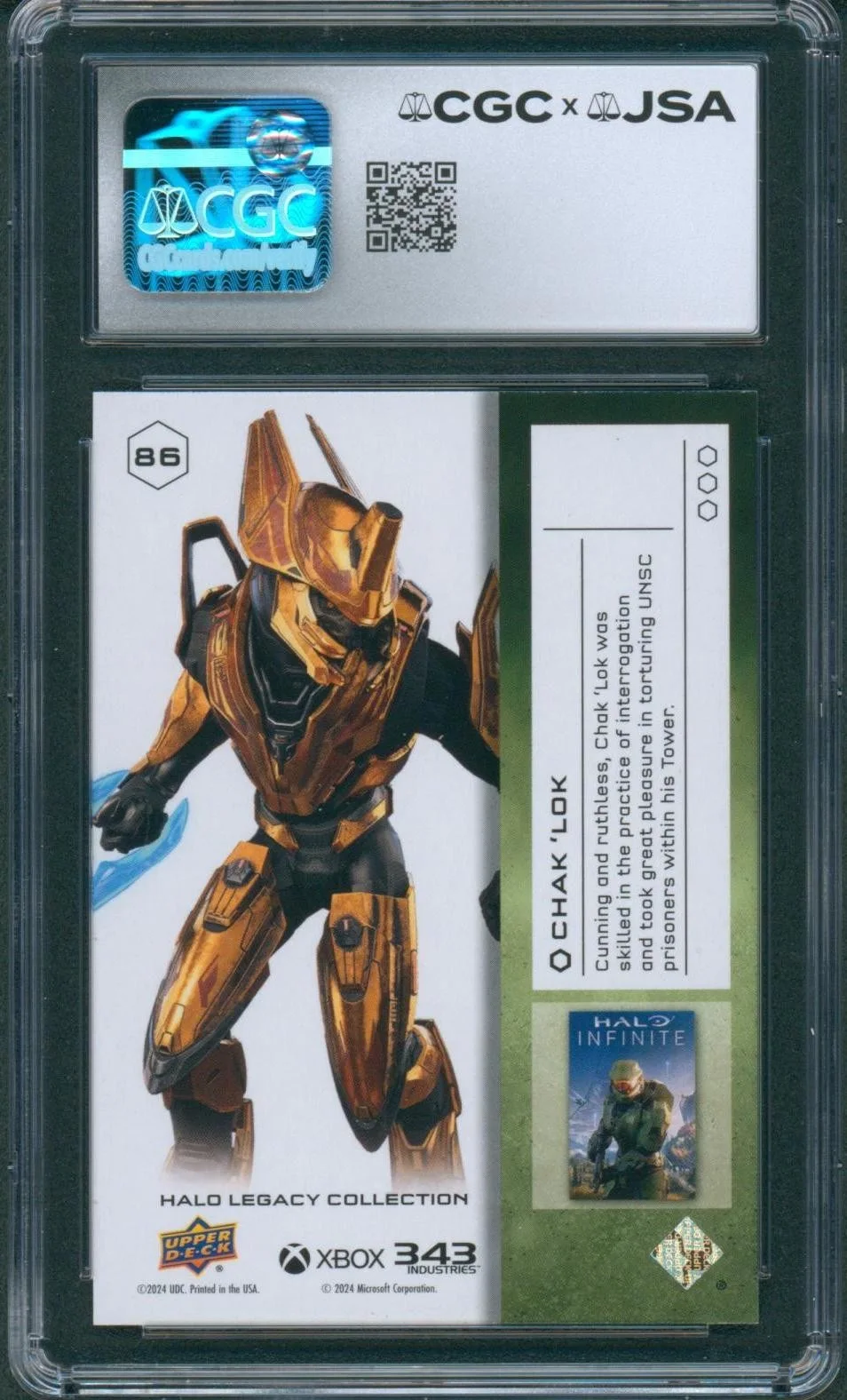 Fred Tatasciore — Fred Tatasciore Signed Card Halo Legacy Chak 'Lok Mint+ 9.5 CGC x JSA SLAB, изображение 2