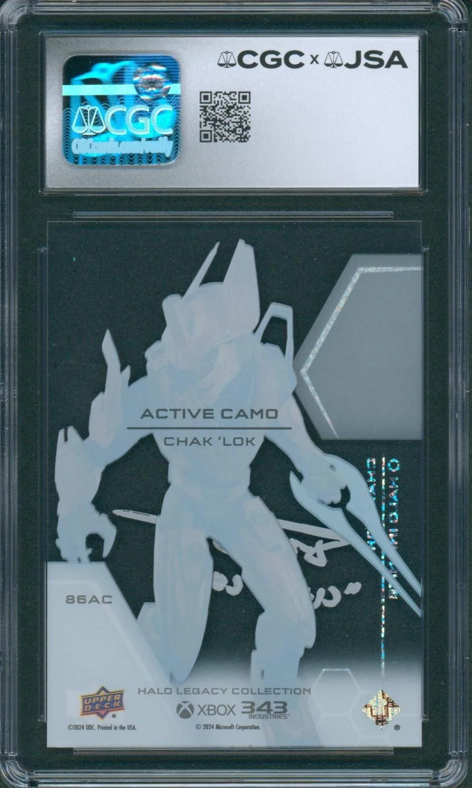 Fred Tatasciore — Fred Tatasciore Signed Card Halo Legacy Chak 'Lok Gem Mint 10 CGC x JSA SLAB, изображение 2